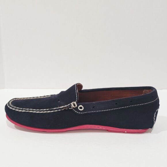 TB Phelps Verona Driving Loafers Mens Size 8.5 Black Suede Slip On Boat Shoes